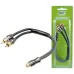 Cabo Y 2 Rca Macho x 1 Rca Femea 25 cm Mxt Cabo Y 2 Rca Macho x 1 Rca Femea 25 cm Mxt