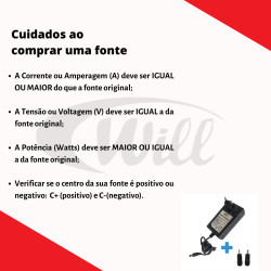 Fonte Chaveada 9V 3A (C+) MX-09V3A