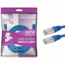 Cabo Patch Cord FTP Cat5e 10 Metros Azul