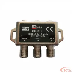 Chave Diseqc 1x2 Entradas 2.0 Telesystem