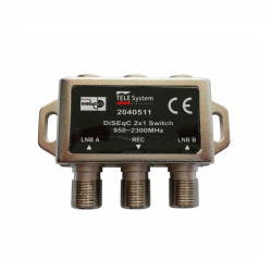 Chave Diseqc 1x2 Entradas 2.0 Telesystem