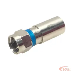 Conector F RG06 Compressão CNF60012AZ Metal Proeletronic