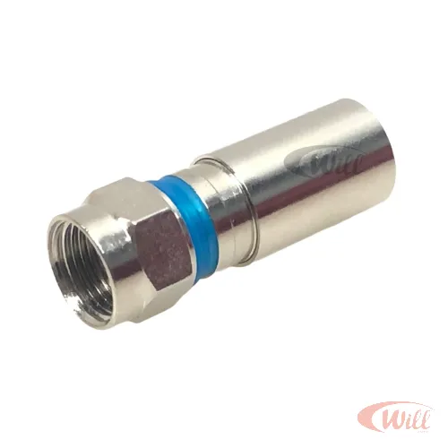 Conector F RG06 Compressão CNF60012AZ Metal Proeletronic