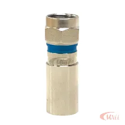 Conector F RG06 Compressão CNF60012AZ Metal Proeletronic
