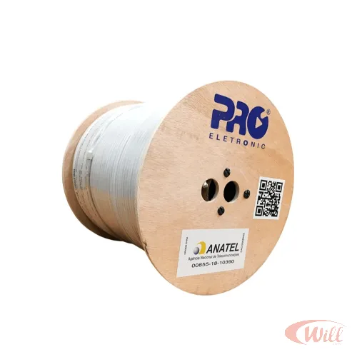 Cabo Coaxial RG06 60% 300 Metros Proeletronic
