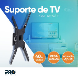 Suporte TV Articulado 10 A 55 Pol PQST-AT55/01 Proeletronic