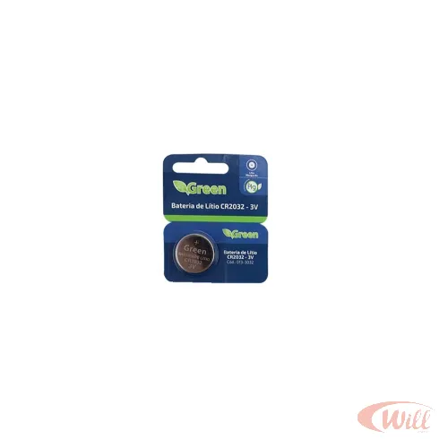 Bateria de Lítio CR2032 3V Manganes Green Bateria de Lítio CR2032 3V Manganes Green