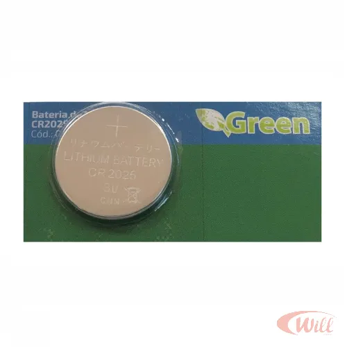 Bateria de Lítio CR2025 3v Manganes Green Bateria de Lítio CR2025 3v Manganes Green