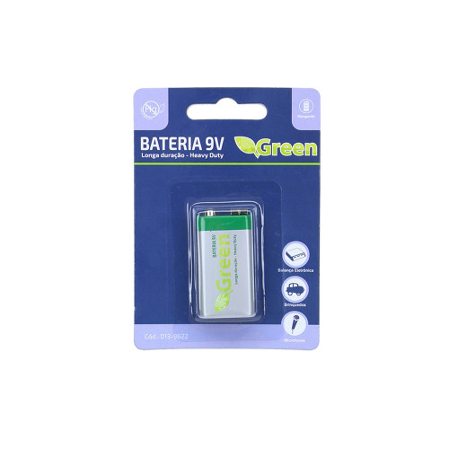 Bateria 9V 6F22 Longa Duracao Chip Sce Bateria 9V 6F22 Longa Duracao Chip Sce