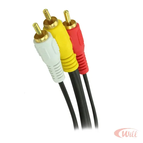Cabo 3 RCA 10 Metros Coaxial Central Pix