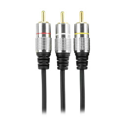 Cabo 3 RCA 10 Metros Plug Metal Pix