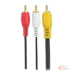 Cabo 3 RCA 2 Metros Coaxial Central Pix