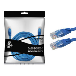 Cabo Patch Cord UTP Cat5e 02 Metros Azul