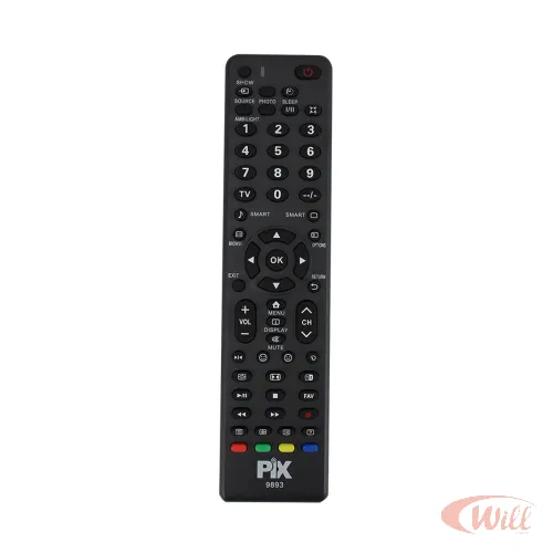 Controle Remoto TV Compatível Philips Lcd Pix-9893 Controle Remoto TV Compatível Philips Lcd Pix-9893