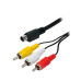 Cabo 3 RCA x Mini Din 10 Pinos para Receptor 1,8 Metro Kokay Cabo 3 RCA x Mini Din 10 Pinos para Receptor 1,8 Metro Kokay
