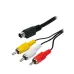 Cabo 3 RCA x Mini Din 10 Pinos para Receptor 1,8 Metro Kokay Cabo 3 RCA x Mini Din 10 Pinos para Receptor 1,8 Metro Kokay