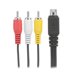 Cabo 3 RCA x Mini Din 10 Pinos para Receptor 1,8 Metro Kokay