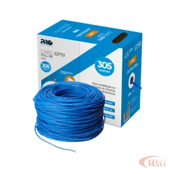Cabo CFTV 4 Pares x 0,5 Azul CX 305M Proeletronic