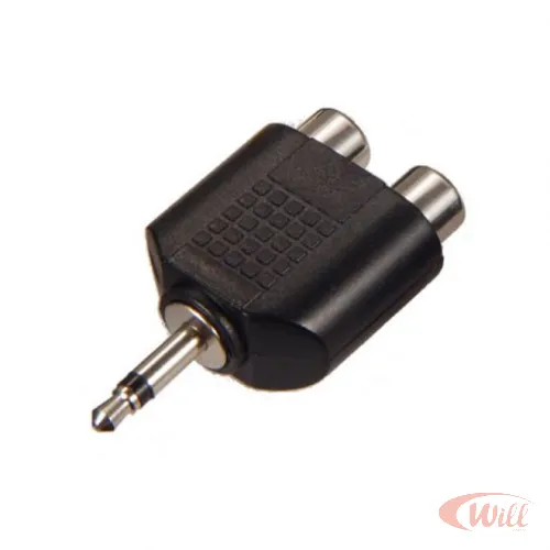 Adaptador Plug P2 Mono para 2 Jack Rca Adaptador Plug P2 Mono para 2 Jack Rca
