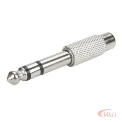 Adaptador Plug P10 Estereo para Jack Rca Metal