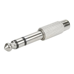 Adaptador Plug P10 Estereo para Jack Rca Metal