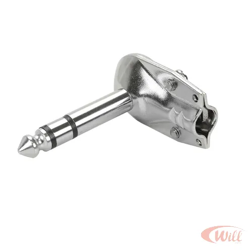 Plug P10 Estéreo Cachimbo Metal 90 Graus Plug P10 Estéreo Cachimbo Metal 90 Graus