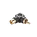 Adaptador Plug Rca 90 Para Jack Rca Preto Gold Mxt Adaptador Plug Rca 90 Para Jack Rca Preto Gold Mxt