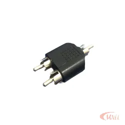 Adaptador 2 Rca Macho x 1 Rca Macho